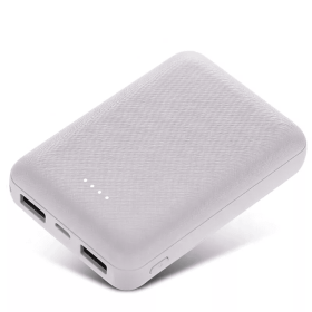 Black-White Power Bank 20000mah Charger External Portable Battery Backup For Cell Phone (Color: White)